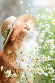 小清新长毛猫