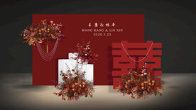 红色婚礼迎宾区