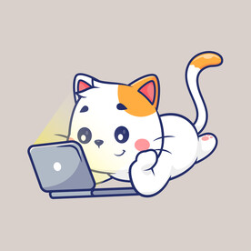 矢量卡通小猫