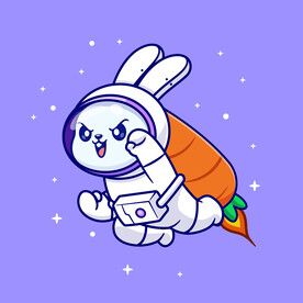矢量卡通兔子