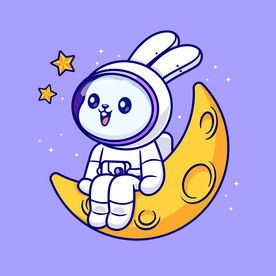 矢量卡通兔子