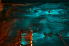 蓝金色背景底纹线条图片