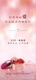 520情人节海报表白求婚海报