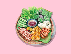 手绘美食蔬菜拼盘