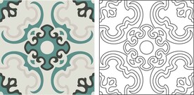 方块客厅地砖拼花