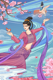 敦煌飞天插画