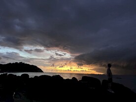 丽贝岛黄昏海景