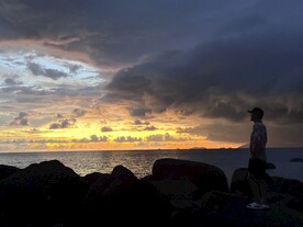丽贝岛黄昏海景