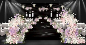 白粉色婚礼效果图