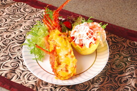 芝士龙虾 木瓜沙律