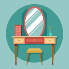 梳妆台矢量图