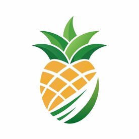 以菠萝为创意的简洁logo
