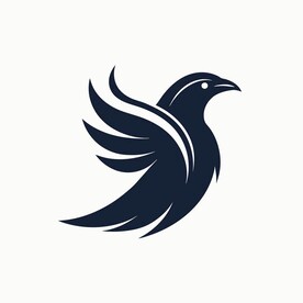 以乌鸦为创意的简洁logo