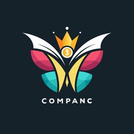 蝴蝶头像的 logo设计