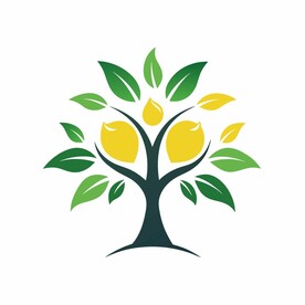 以柠檬树为创意的简洁logo