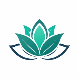 以荷花为创意的简洁logo