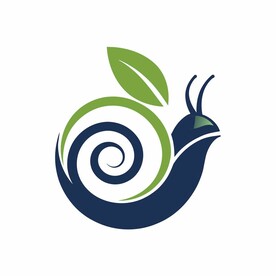 以蜗牛为创意的简洁logo