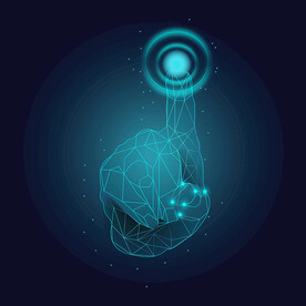 指纹识别科技海报背景