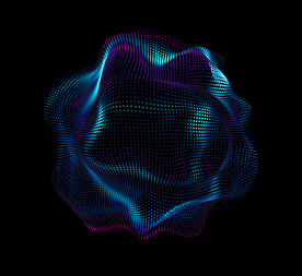 深色抽象彩色网格科技背景