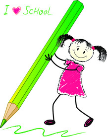 儿童水彩卡通人物