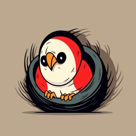 可爱猫头鹰卡通画儿童插画