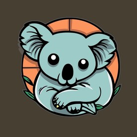 可爱树懒卡通画儿童插画