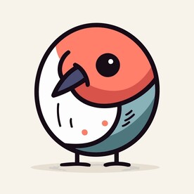 有趣鹦鹉卡通儿童插画