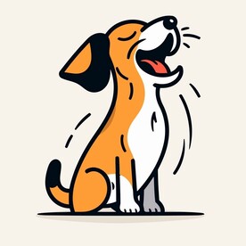 有趣狗狗卡通儿童插画