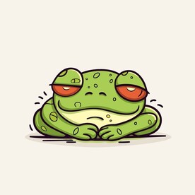 有趣青蛙卡通儿童插画