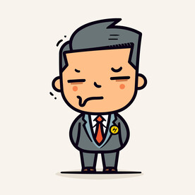 有趣职业经理人卡通儿童插画