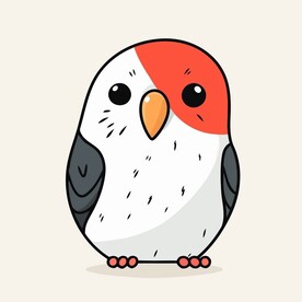 有趣小鸟卡通儿童插画