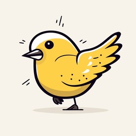 有趣小鸟卡通儿童插画