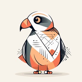 有趣老鹰卡通儿童插画