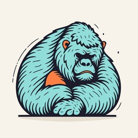 有趣猩猩卡通儿童插画