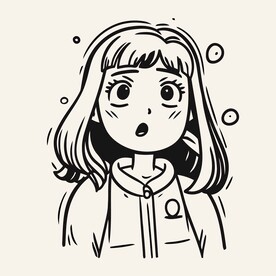 有趣剪发女孩卡通儿童插画