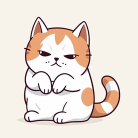 有趣招财猫卡通儿童插画