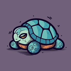 有趣海龟卡通儿童插画
