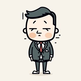 有趣职员男卡通儿童插画