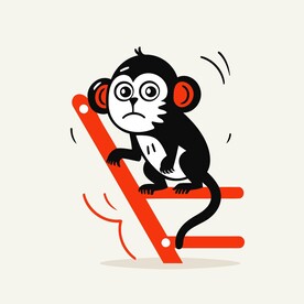 有趣小猴卡通儿童插画