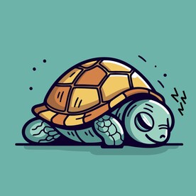 有趣乌龟卡通儿童插画