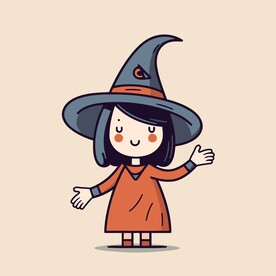 有趣女巫 卡通儿童插画