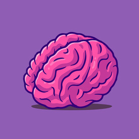 有趣大脑卡通儿童插画