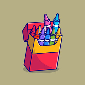 有趣蜡笔卡通儿童插画