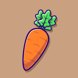 有趣萝卜卡通儿童插画