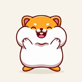 可爱仓鼠矢量卡通插画