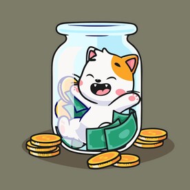 可爱猫咪矢量卡通插画