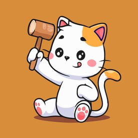 可爱猫咪矢量卡通插画