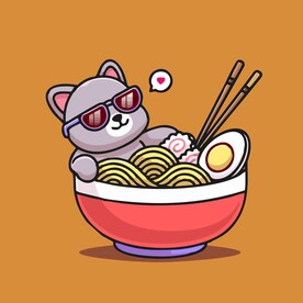 有趣小猫卡通绘画儿童插画