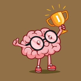 冠军大脑卡通绘画儿童插画