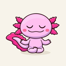 有趣娃娃鱼卡通绘画儿童插画